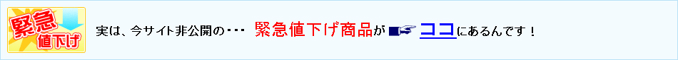 実は今サイト非公開の緊急値下げ商品がココにあるんです！